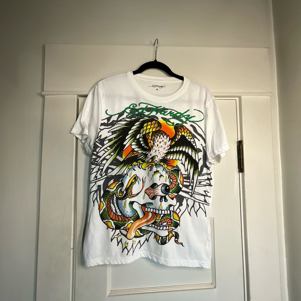 Ed Hardy Y2K Skull Snake Graphic Tee